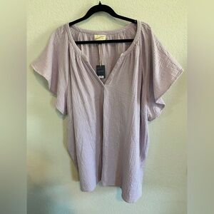 Universal Thread 3X Lavender Gauze Top